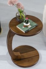 Lunora Ceviz Ahşap C Yan Sehpa - Görsel 4