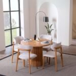 Luxor İskandinav Natural Ahşap Masa Sandalye Takımı 100x100