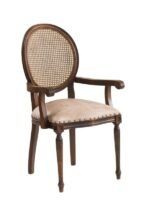 Madalyon Kolçaklı Hazeranlı Ahşap Klasik Sandalye