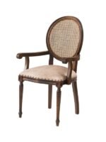 Madalyon Kolçaklı Hazeranlı Ahşap Klasik Sandalye - Görsel 2