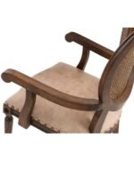 Madalyon Kolçaklı Hazeranlı Ahşap Klasik Sandalye - Görsel 8