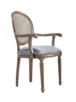 Madalyon Kolçaklı Hazeranlı Ahşap Klasik Sandalye - Görsel 9