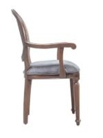 Madalyon Kolçaklı Hazeranlı Ahşap Klasik Sandalye - Görsel 10