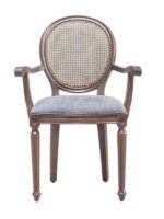 Madalyon Kolçaklı Hazeranlı Ahşap Klasik Sandalye - Görsel 12