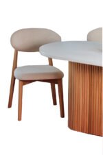 Marsilya İskandinav Natural Ahşap Masa Sandalye Takımı 90x130 - Görsel 2