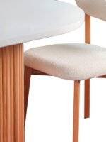 Marsilya İskandinav Natural Ahşap Masa Sandalye Takımı 90x130 - Görsel 3