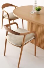 Midas İskandinav Natural Ahşap Masa Sandalye Takımı 80x150 - Görsel 7