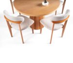 Milas Natural Ahşap Bohem Yemek Masası 120x120 - Görsel 11