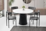 Milas Natural Ahşap Bohem Yemek Masası 120x120 - Görsel 14