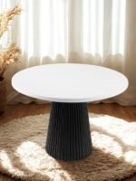 Milas Natural Ahşap Bohem Yemek Masası 130x130 - Görsel 10