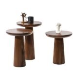 Mira Bohem Üçlü Ahşap Zigon Sehpa