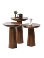 Mira Bohem Üçlü Ahşap Zigon Sehpa - Görsel 2