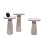 Mira Bohem Üçlü Ahşap Zigon Sehpa - Görsel 8