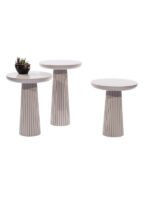 Mira Bohem Üçlü Ahşap Zigon Sehpa - Görsel 10