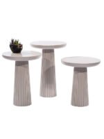 Mira Bohem Üçlü Ahşap Zigon Sehpa - Görsel 11