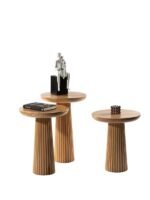 Mira Bohem Üçlü Ahşap Zigon Sehpa - Görsel 12