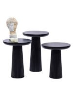 Mira Bohem Üçlü Ahşap Zigon Sehpa - Görsel 19