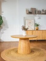 Mistral İskandinav Doğal Ahşap Mutfak Masası 120x120