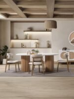 Narven Bohem Natural Ahşap Masa Sandalye Takımı 90x180 - Görsel 6