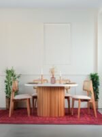 Niyegara İskandinav Natural Ahşap Masa Sandalye Takımı 90x130 - Görsel 25