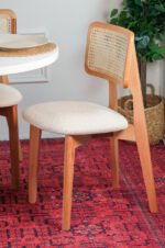 Niyegara İskandinav Natural Ahşap Masa Sandalye Takımı 90x130 - Görsel 35