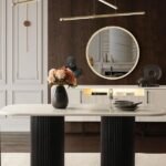 Nomad İskandinav Oval Natural Ahşap Bohem Masa 80x160