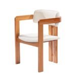 Norac İskandinav Natural Ahşap Masa Sandalye Takımı 100x100 - Görsel 11