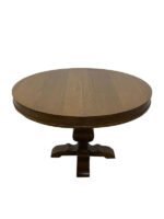 Orleans Fransız Klasik Still Yuvarlak Açılır Ceviz Masa 100x100 - Görsel 2