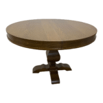 Orleans Fransız Klasik Still Yuvarlak Açılır Ceviz Masa 100x100 - Görsel 4