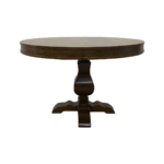 Orleans Fransız Klasik Still Yuvarlak Açılır Ceviz Masa 100x100 - Görsel 6