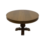 Orleans Fransız Klasik Still Yuvarlak Açılır Ceviz Masa 100x100 - Görsel 7