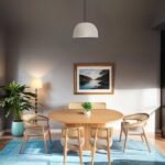 Panama İskandinav Natural Ahşap Masa Sandalye Takımı 80x160