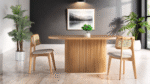 Panama İskandinav Natural Ahşap Masa Sandalye Takımı 80x160 - Görsel 4