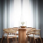 Perge İskandinav Natural Ahşap Masa Sandalye Takımı 90x90