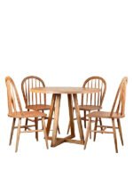 Piramid Natural Ahşap Yemek Masası 90x90 - Görsel 4