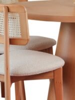 Pissa Natural Ahşap Yemek Masası 100x100 - Görsel 5