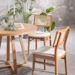 Posedion Natural Ahşap Masa Sandalye Takımı 110x110 - Görsel 5