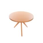 Posedion Natural Ahşap Masa Sandalye Takımı 110x110 - Görsel 6