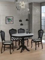 Rika Baba Ayak Oval Açılır Masa 70x110 - Görsel 2