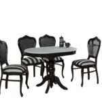 Rika Baba Ayak Oval Açılır Masa 70x110