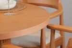 Sardes İskandinav Natural Ahşap Masa Sandalye Takımı 90x90 - Görsel 8