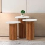 Savana Bohem 3'lü Ahşap Zigon Sehpa