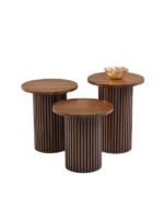 Savana İskandinav 3'lü Ahşap Zigon Sehpa - Görsel 2