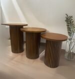 Savana İskandinav 3'lü Ahşap Zigon Sehpa - Görsel 4