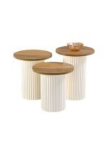 Savana İskandinav 3'lü Ahşap Zigon Sehpa - Görsel 20