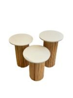 Savana İskandinav 3'lü Ahşap Zigon Sehpa - Görsel 22