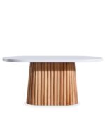 Savana Oval Ahşap Bohem Yemek Masası 80x160 - Görsel 5