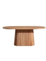 Savana Oval Ahşap Bohem Yemek Masası 80x160 - Görsel 6