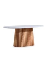 Savana Oval Ahşap Bohem Yemek Masası 80x160