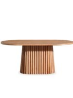 Savana Oval Ahşap Bohem Yemek Masası 80x160 - Görsel 12